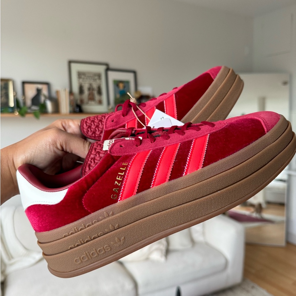 Adidas Gazelle Bold Red Sneakers